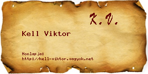 Kell Viktor névjegykártya